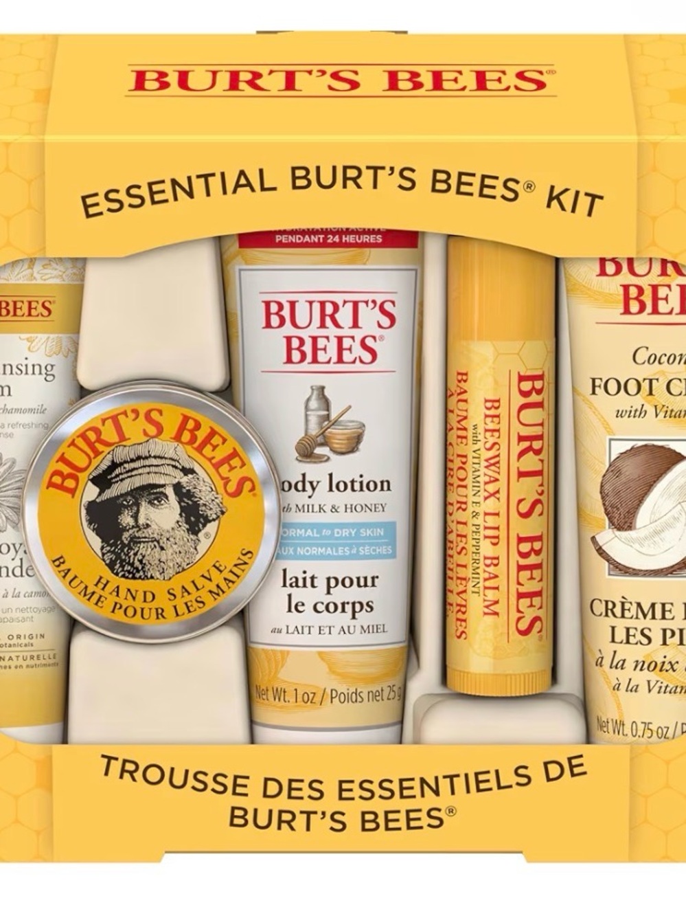 Burt's Bees Yellow Bath & Body Essentials Kit